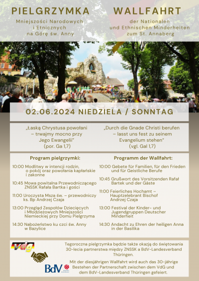 29. Pielgrzymka Mniejszości Narodowych i Etnicznych na Górę św. Anny